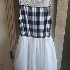 Size 8 ,cute dress with plad jacket